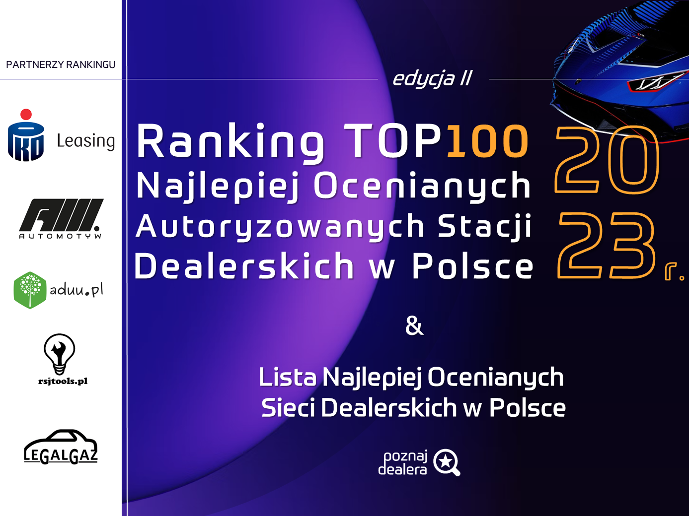 Ranking TOP 100 Najlepiej Ocenianych Autoryzowanych Dealerów 2023